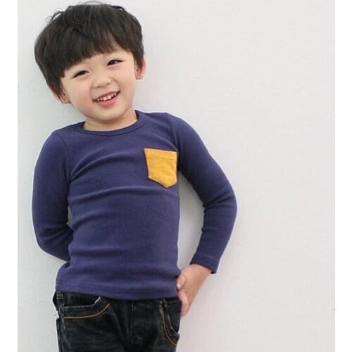 Korean Baby Boys Blouse Long Sleeve Girls Pullovers Shirts Cotton Candy Color Children Hoodies Top T-Shirt Kids Outwear Clothing