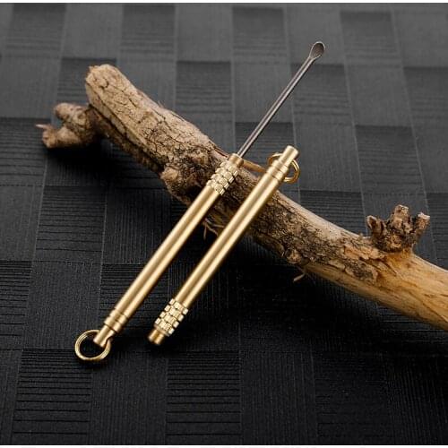 Brass waterproof storage titanium alloy toothpick combination one-piece toothpick holder