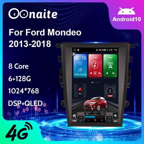 12.1" Android 10 Multimedia Tesla Vertical Screen For Ford Mondeo 2013-2018 Car GPS Radio Navi BT Stereo 2 DIN no DVD Player