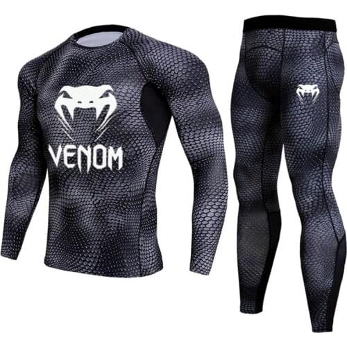 Mens Compression Sportswear Suits Gym Tights Training Clothes Workout Jogging Sports Set Running Rashguard Tracksuit For Men