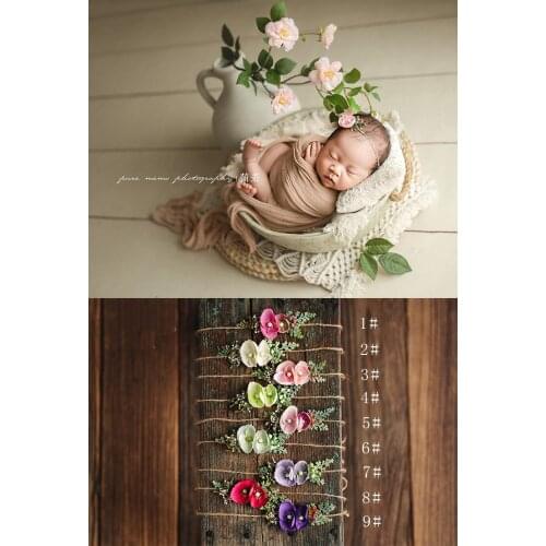 Newborn photography props flower headbands hair lead flower baby headband infant photo