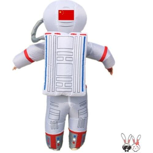 Silver Spaceman Jumpsuit Boys Astronaut Inflatable Costume For Kids adults Halloween Carnival Party Cosplay Fancy Costume