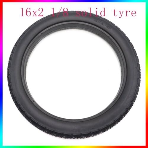 16 inch Tyre 16x2 1/8 Solid tire Electric Vehicle tire for Bicycle Mountain bike Folding E-bike Non Inflation solid tyre