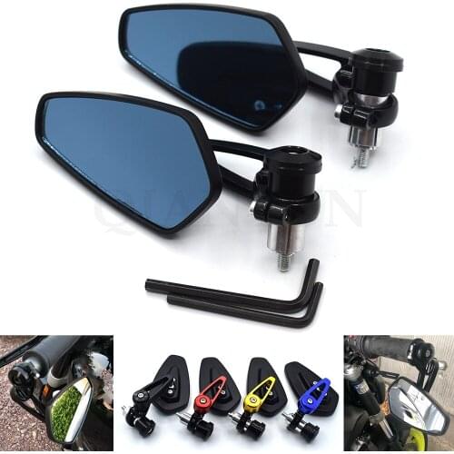 Universal black 7/8'' 22mm motorcycle side mirror handlebar end mirror For HONDA CB300F CB500F CB500X CB599 CB600 CB750 CB1000R