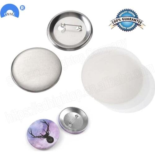 100Pcs/set Plastic Blank Badge Pin Button Parts Supplies for Clothes Badge Button DIY Crafts Materials