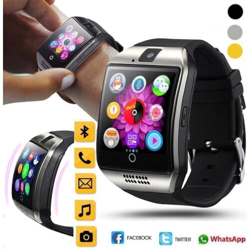 2018 Q18 Bluetoth Smart Watch Gsm Camera Tf Card Phone Wrist Watch For Android Sports Fitness Activity Heart Rate Smart Watch