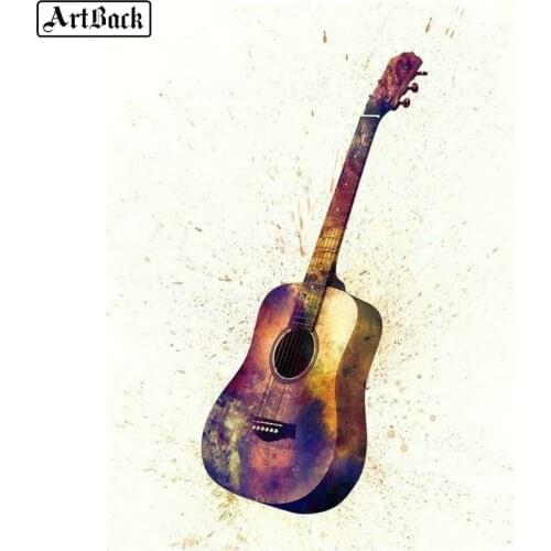 5D diamond painting guitar saxophone icon full square instrument diamond embroidery mosaic full round drill watercolor guitar