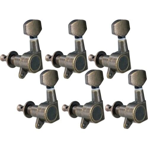 6 Pieces 6L Sealed Gear Guitar Tuning Pegs Machine Heads for Acoustic Electric Guitar Parts