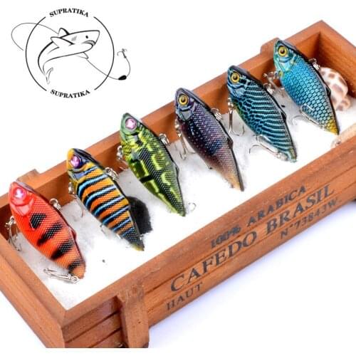 6Pcs/Lot 6.5cm/7.7g Snoop VIBS Shallow Diving Crankbaits Dying Rattle Sound Wobbler Artificial Hard Crank Bait Bass Fishing Lure