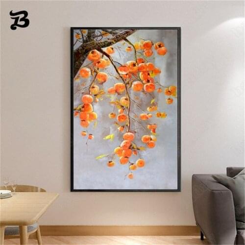 Canvas Painting Abstract S Persimmon Oil Painting Decorative Wall Art Pictures for Living Room Corridor Modern Wall Decoration