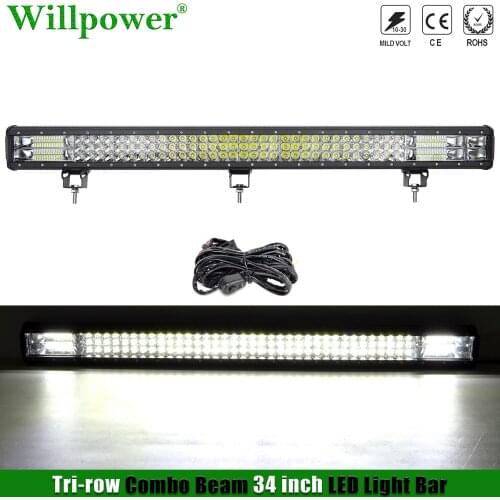 SUV Car Bumper 468W 34 inch LED Work Light Bar For Jeep Dodge Chevy 4WD 4x4 Truck Pickup Lightbar Offroad UTV LED Bar Lights