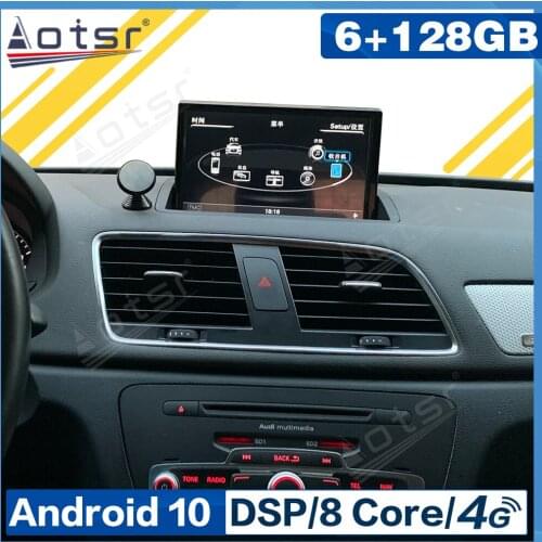 128G Android 10 Car Multimedia Auto Audio Radio Player Stereo For Audi Q3 2013 2014 2015-2018 GPS Navigation Head Unit No 2 din
