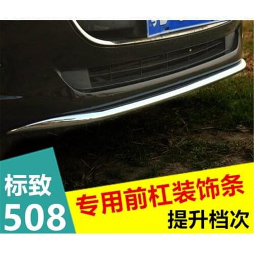 Car styling for 2011-2019 Peugeot 508 Car accessories ABS Chrome Front Grille Around Trim Racing Grills Trim