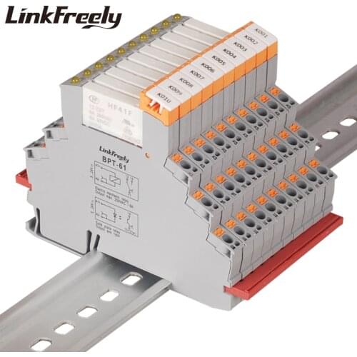 BPT-61 HF41F 12-ZST 10pcs Plug-in Spring Din Rail Relay 12V In 6A 250VAC/30VDC Out Electric Voltage Relay Switch Module & Board