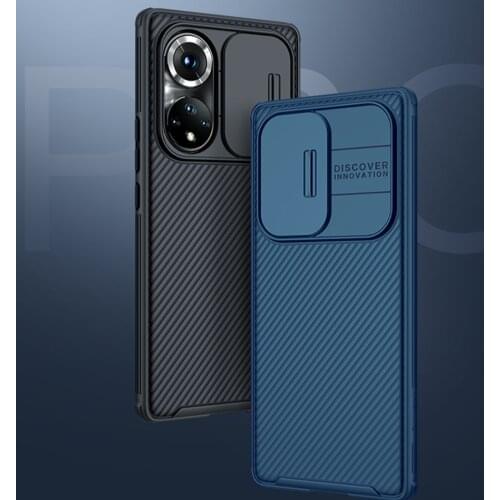 NILLKIN Camera Lens Slide Protection Fundas TPU Bumper Cover for Huawei Honor50 Honor 50 Pro 50pro Case Coque Shell Housing