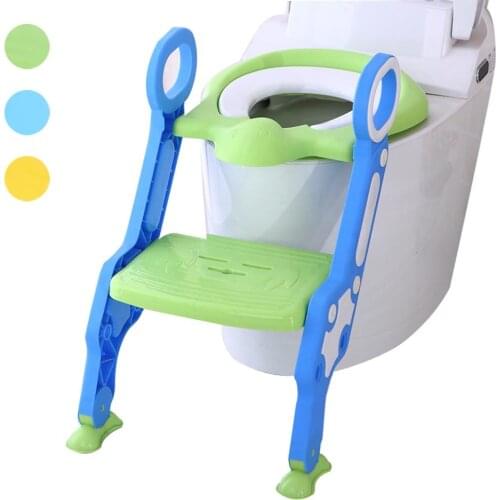 Baby Children Kids Potty Seat with Ladder Cover Toilet Folding Chair Pee Training Urinal Seating YH-17