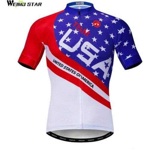 Weimostar UK Canada USA Team Cycling Jersey Shirt Summer Pro Racing Bicycle Clothing Mountain Bike Jersey Quick Dry Cycling Wear