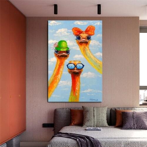 GOODECOR Canvas Painting Ducks family Wall Art Picture Animal Poster Nordic Picture For Living Room Frameless