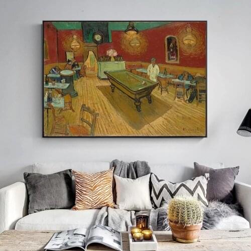 The Night Cafe Canvas Paintings by Vincent Van Gogh Famous Canvas Artwork Reproductions Home Wall Decoration Art Print Cuadros