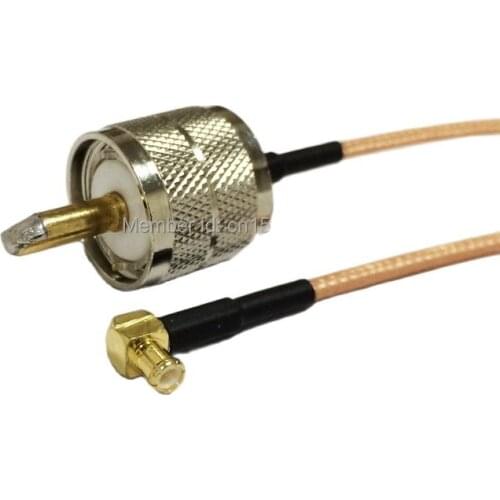 New Modem Coaxial Cable UHF Male Plug To MCX Male Plug Right Angle RG316 15CM 6" for WIFI antenna