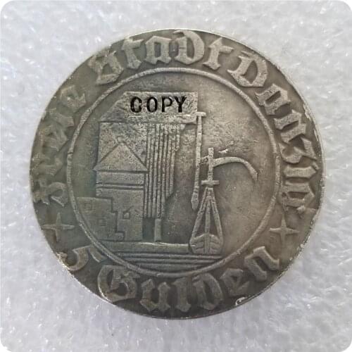 COPY REPLICA 1932-POLAND-5-GULDEN-DANZIG-COIN COPY