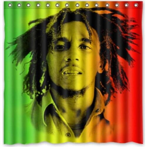 Vixm Bob Marley Reggae Music Pattern Creative Bath Shower Curtains Waterproof Polyester Fabric Bathroom Curtains