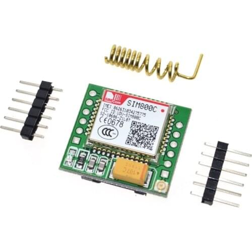 Smallest SIM800C GPRS GSM Module MicroSIM Card Core Board Quad-band TTL Serial Port (Compatible SIM800L SIM900A)