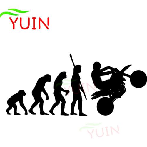Car Sticker Fashion Human Evolution Motorcycle Decals Auto Parts PVC Body Bumper Decoration Waterproof Sunscreen Exquisite Decal