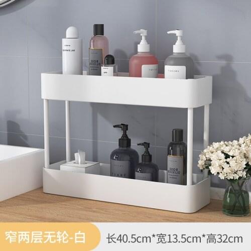 Floor Shelf Multi-layer Storage Rack Trolley Kitchen Bedroom Bathroom Mobile Storage Rack Organizer with Wheels