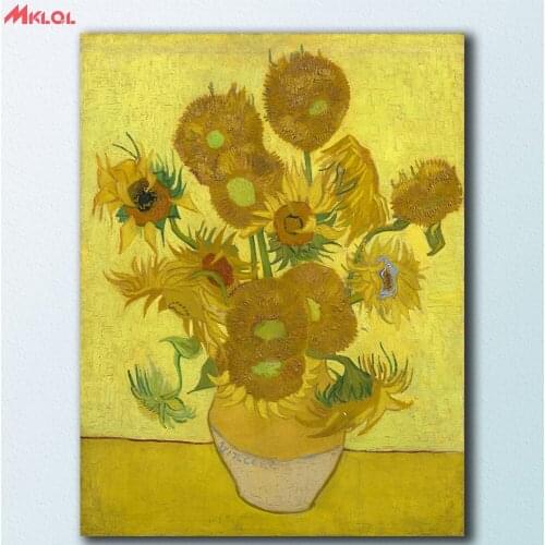 Wall Art Sunflowers 5 by Vincent Van Gogh Canvas Painting For Living Room Home Decoration Oil Painting On Canvas Wall Painting