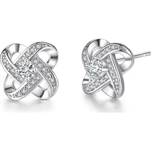 2021 new Fashion jewelry original crystals from Swarovskis round crystal earrings for women girlfriend gift