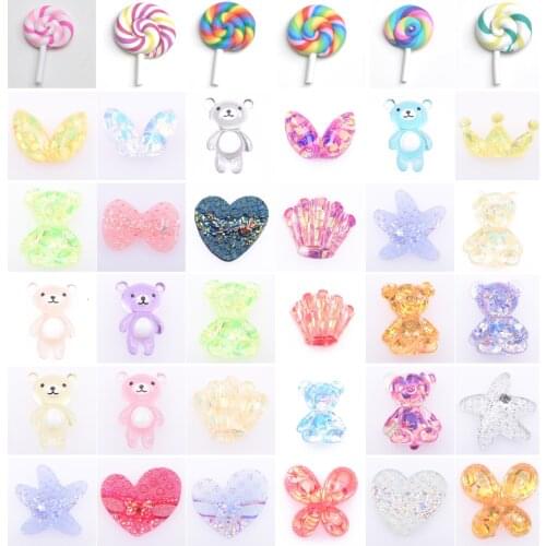 New Arrival Butterfly Bear Candy t Shoe Charms Accessories Rhinestone Shoe Decorations Fit Croc Charms Kids X-mas Gifts