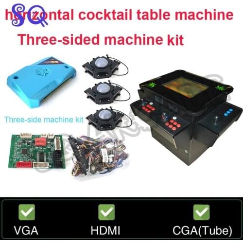 Horizontal/Vertical Cocktail Table Multi Game Board Three sides machine Kit with 3 USB Trackball Cable Tracking Ball Converter