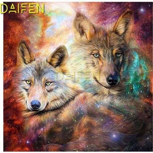 Full Round Diamond mosaic DIY 3D Diamond painting Cross stitch Full Square Diamond embroidery wolf fox animal