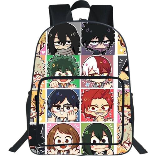 My Hero Academia Backpack Japan Anime Lzuku Midoriya Bookbag Boy Girl Bag Childrens Backpack Casual Knapsack Teen School Bags