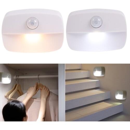 Motion Sensor Night Light Battery Operated Wall Lamp Cabinet Door Light for Corridor Closet Staircase Closet Room Aisle Lighting