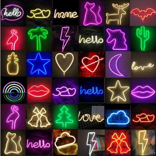 Led night light Pumpkin Wall Art Sign Lights Art Sign Bedroom Decoration Colorful Rainbow Sign Neon Light for Room Home Party