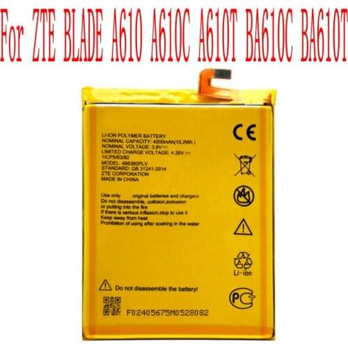 High Quality 4000mAh 466380PLV Battery For ZTE BLADE A610 A610C A610T BA610C BA610T Cell Phone