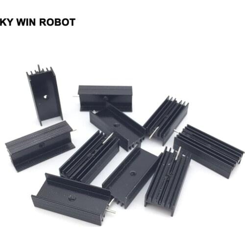 10 pcs Free Shipping Aluminium TO-220 Heatsink TO 220 Heat Sink Transistor Radiator TO220 Cooler Cooling 15*11*35MM With 1 Pin
