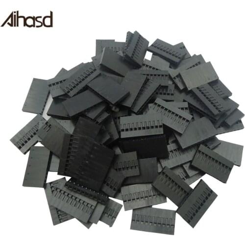 100PCS/Lot 2.54mm Pitch 10P Plastic Dupont Jumper Wire Cable Housing Female Pin Connector