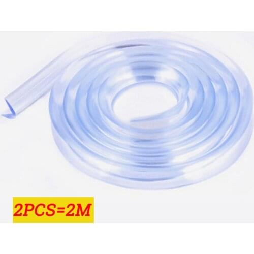 2M Transparent Table Edge Furniture Guard Corner Protectors Bumper Strip with Double-Sided Tape for Cabinets, Tables, Drawers