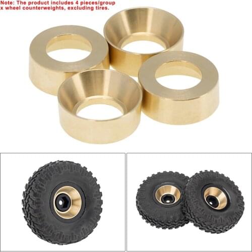 4PCS for SCX24 AXI90081 Wheel Counterweights Brass Wheel hub Wheel Weights Changing Accessories RC Car Upgrade Parts