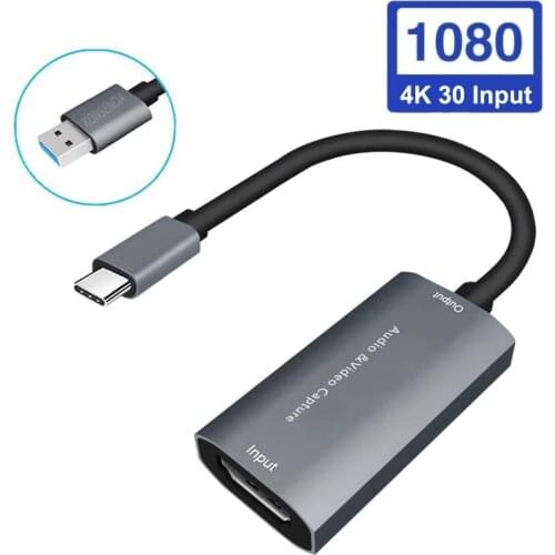 4K 1080P Type C HD Video Capture Card USBC USB 2.0 Video Grabber for PS4 PS5 Switch Game Phone Recording PC Live Streaming Board