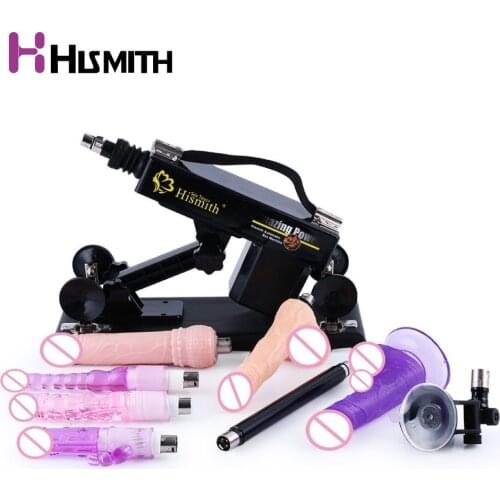HISMITH Automatic Sex machine gun with 8 different attachments Love Machine Dildo vibrating Machine sex toys for women