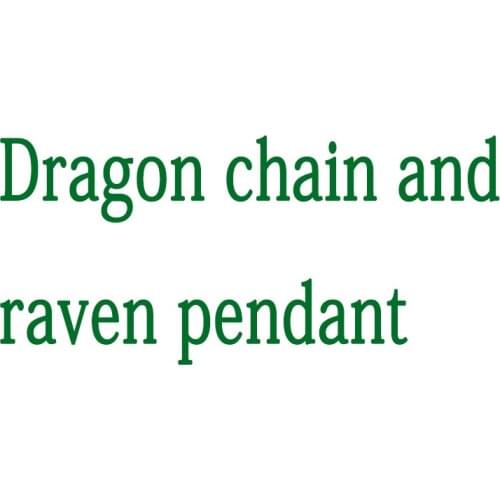 Lanseis 1pcs Dragon chain and raven pendant