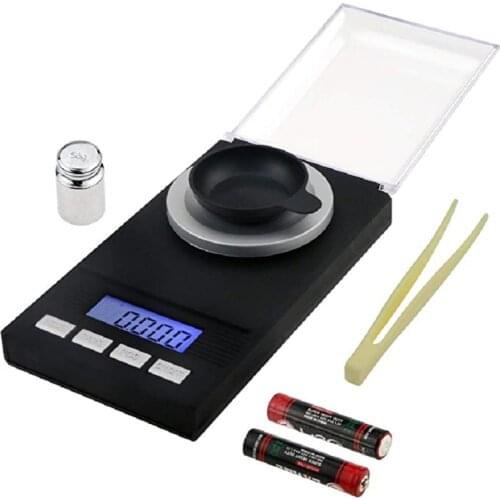 Digital Kitchen Scale LCD Display 50g/0.001g Precise Stainless Steel Food Scale for Cooking Baking Electronic Weighing Scales