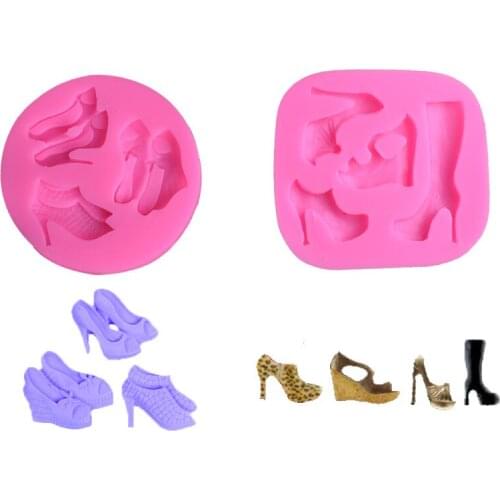 Ladies, Mini stereo high heels, silicone molds, sugar cake baking products, chocolate mold