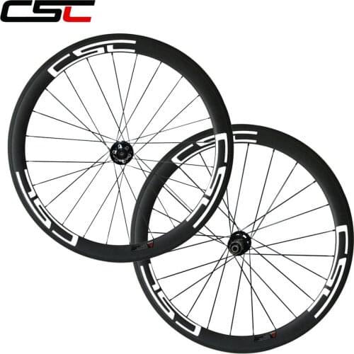CSC Disc brake carbon bike wheels 23mm Width 50mm tubular cyclocross wheelset