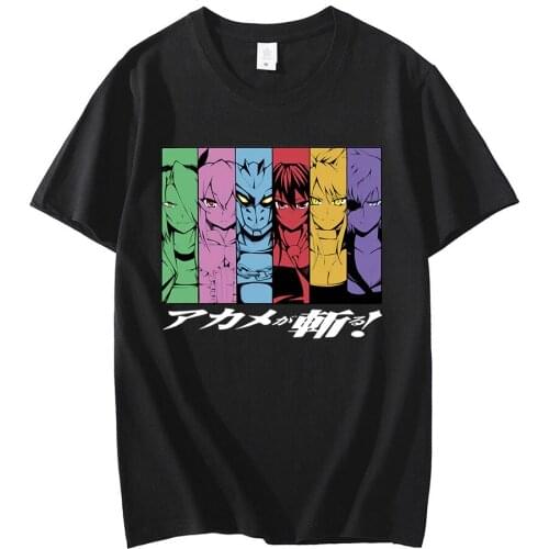 Akame Ga Kill Anime Tee Shirt Harajuku Anime Printing T Shirt Loose Summer Casual Unisex Tops Women Men Tee Shirt Oversize