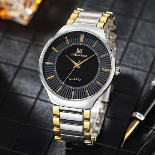 Hot sale Leather Strap men watches 2020 luxury designer Golden Quartz Wristwatch reloj de hombre saat
